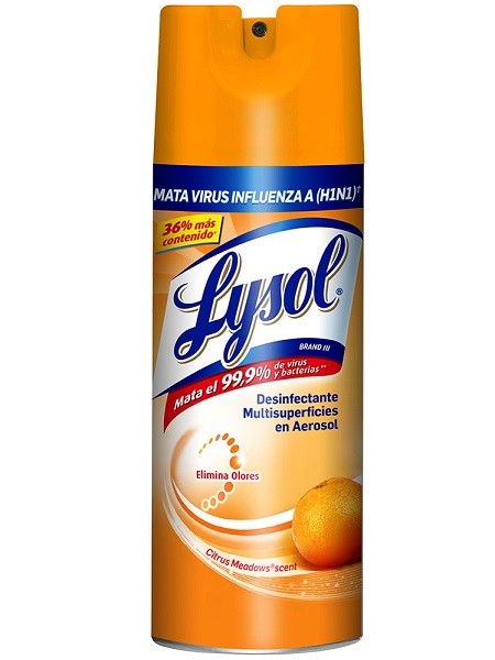 DESINFECTANTE SPRAY LYSOL CITRICO 340ML DESINFECTANTE SPRAY LYSOL CITRICO 340ML
